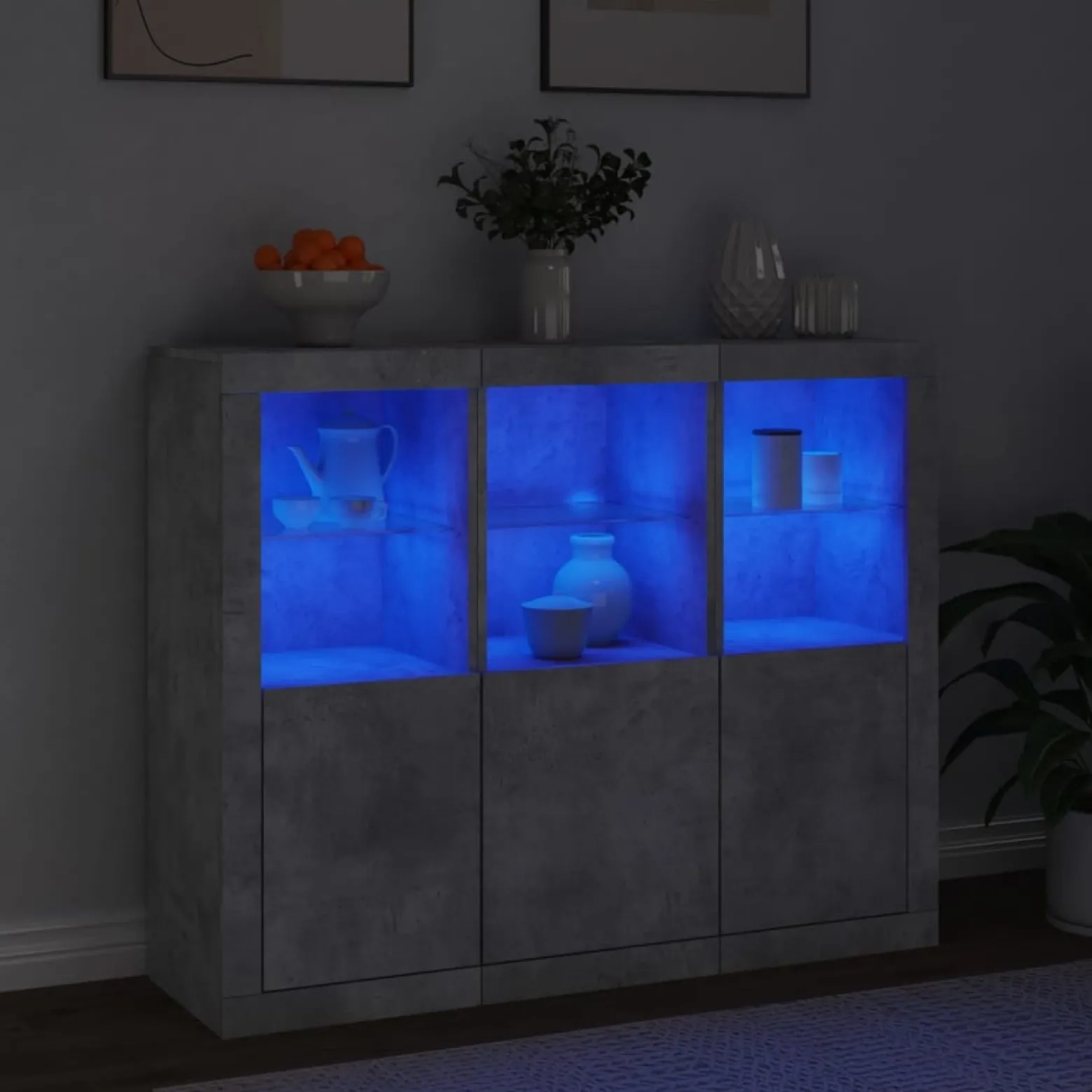 VidaXL Szafki z oświetleniem LED 3 szt.