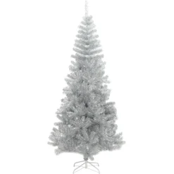 VidaXL Sztuczna choinka Srebrny 240 x 120 cm
