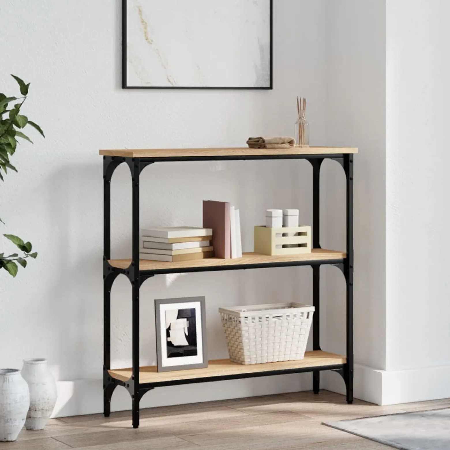 VidaXL Brąz 75 x 22.5 x 75 cm Materiał drewnopochodny