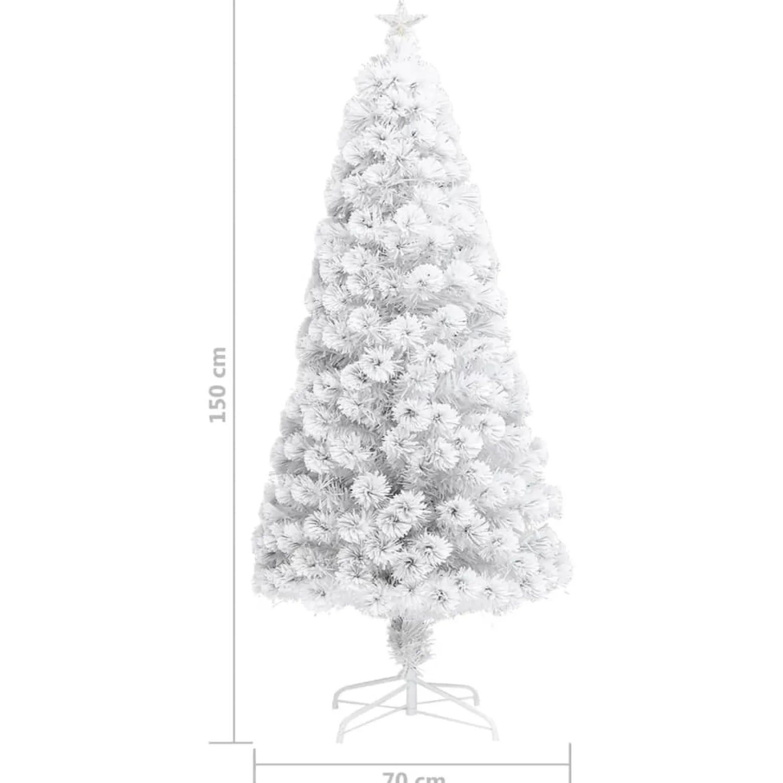 VidaXL Choinka Biały 150 x 70 cm