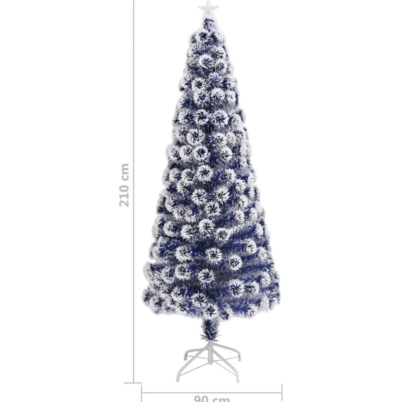 VidaXL Choinka Biały 210 x 90 cm