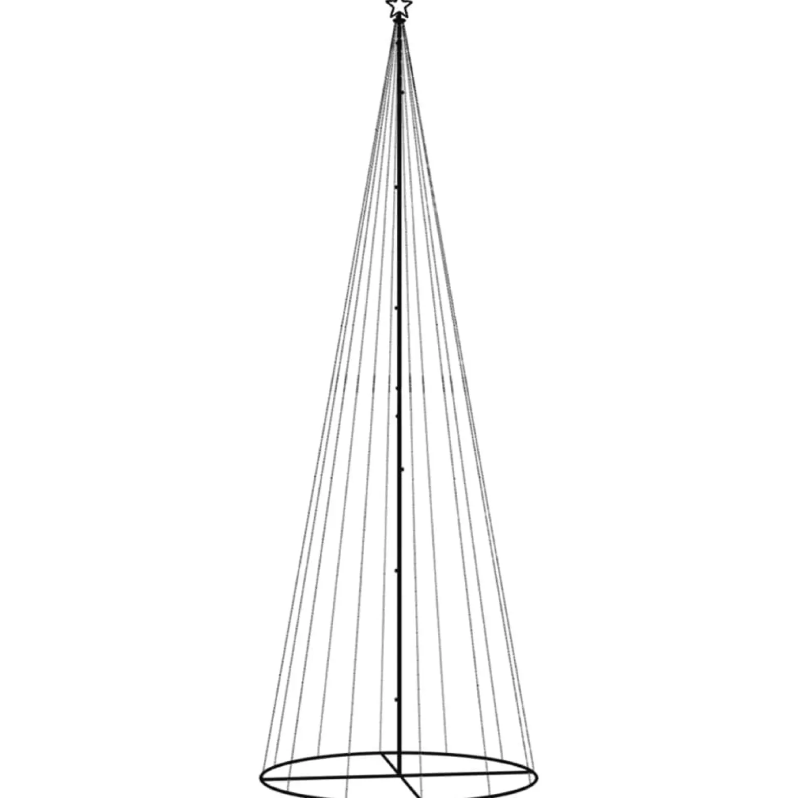 VidaXL choinka stożkowa Wielokolorowe 500 x 160 cm