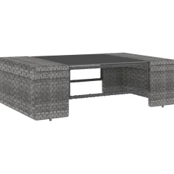 VidaXL 2-cz. zestaw wypoczynkowy do ogrodu, rattan PE, szary