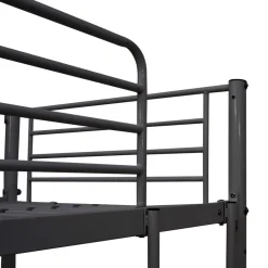 VidaXL Łóżko piętrowe Szary 90 x 200 cm Metal