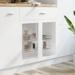 VidaXL Kosz druciany Srebrny 75 x 38 x 80 cm Metal