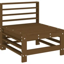 VidaXL Ogrodowa sofa środkowa miodowy brąz