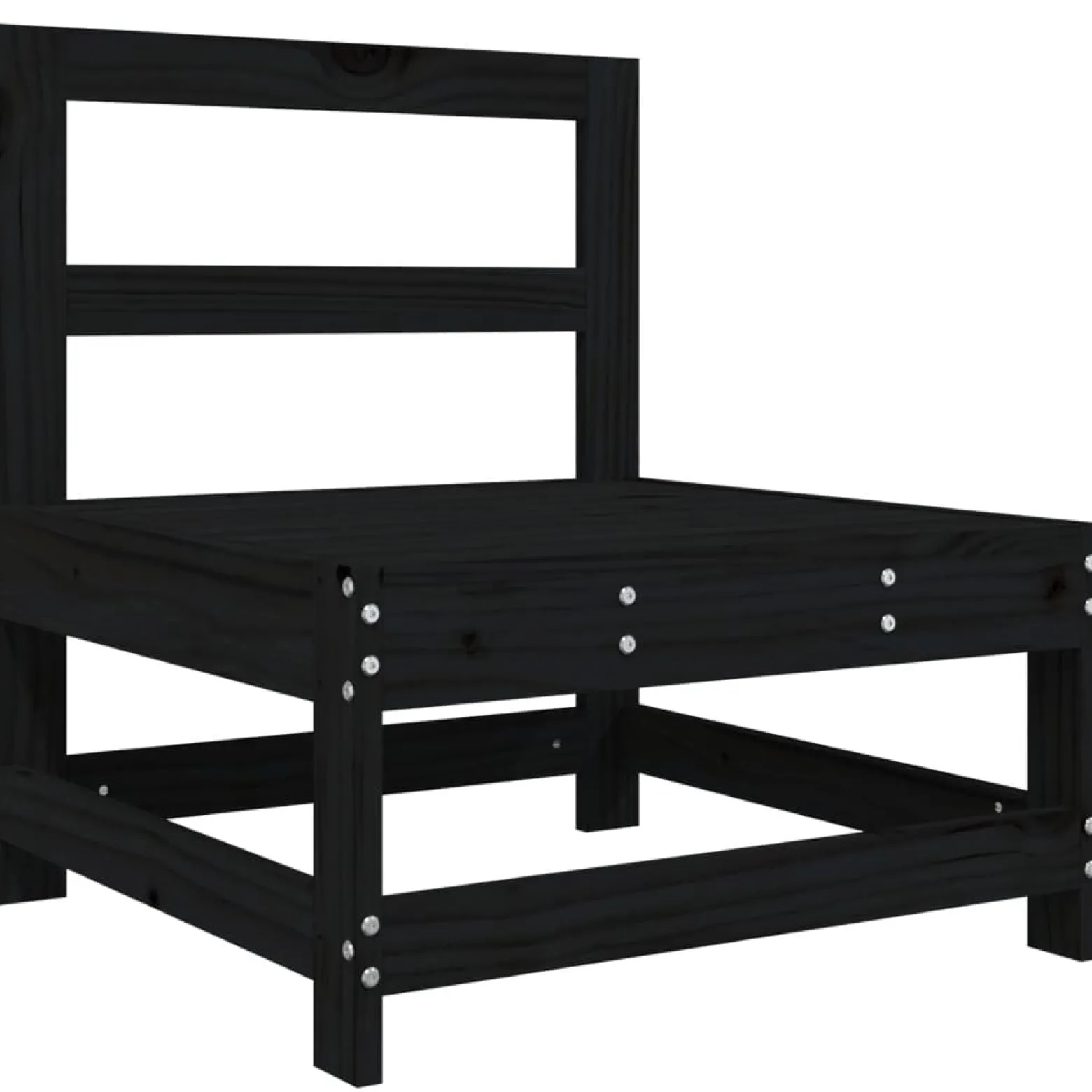 VidaXL Ogrodowa sofa środkowa czarna