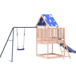 VidaXL ogrodowy plac zabaw Brąz Drewno daglezjowe