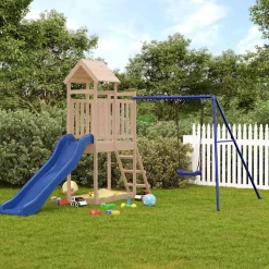 VidaXL ogrodowy plac zabaw Brąz Drewno sosnowe