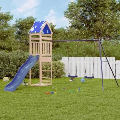 VidaXL ogrodowy plac zabaw Brąz Drewno sosnowe