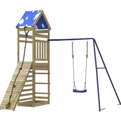 VidaXL ogrodowy plac zabaw Brąz Impregnowane drewno