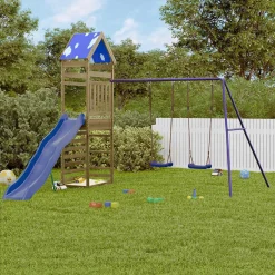 VidaXL ogrodowy plac zabaw Brąz Impregnowane drewno