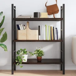 VidaXL Półka ciemnobrązowa 80x60x(2-4) cm