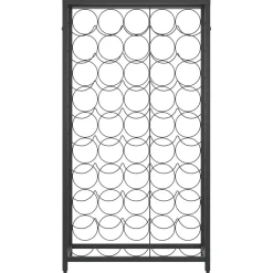 VidaXL Stojak na 45 butelek czarny 54x18x100 cm