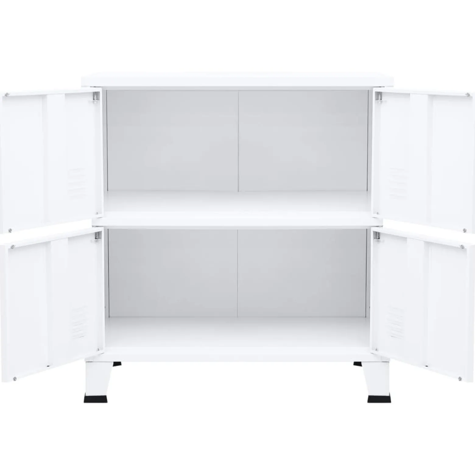VidaXL Szafka na dokumenty Biały 75 x 40 x 80 cm Stal