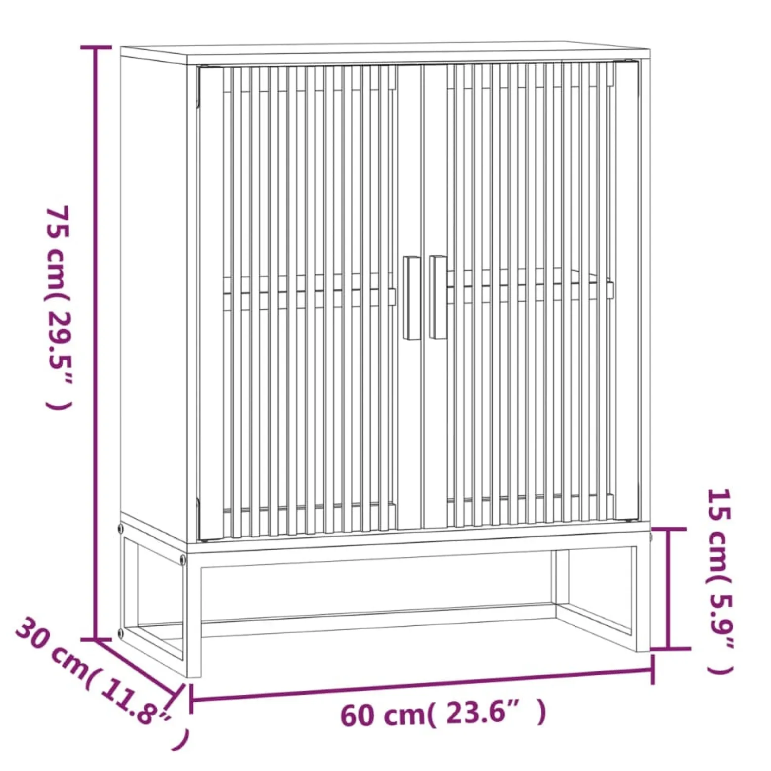 VidaXL Szafka 60x30x75 cm