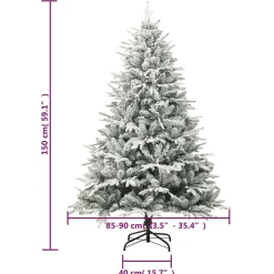 VidaXL Sztuczna choinka Zielony 150 x 90 cm