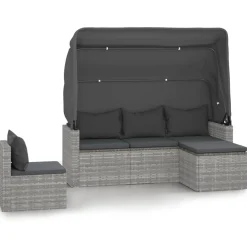 VidaXL zestaw wypoczynkowy do ogrodu Szary Technorattan
