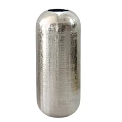 Wazon aluminiowy srebrny, wazon na kwiaty, wazon podłogowy, okrągły 60 cm