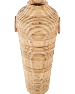 Wazon dekoracyjny rattanowy styl naturalny 70 cm