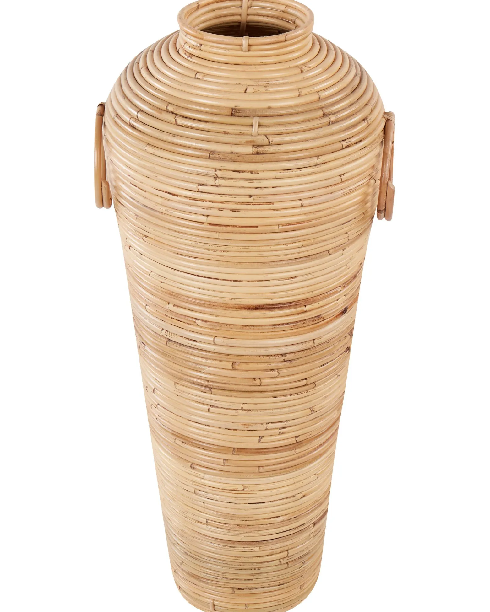 Wazon dekoracyjny rattanowy styl naturalny 70 cm