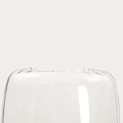 Wazon LUKI ryflowany transparentny ze szkła z recyklingu 13x45 cm HOMLA