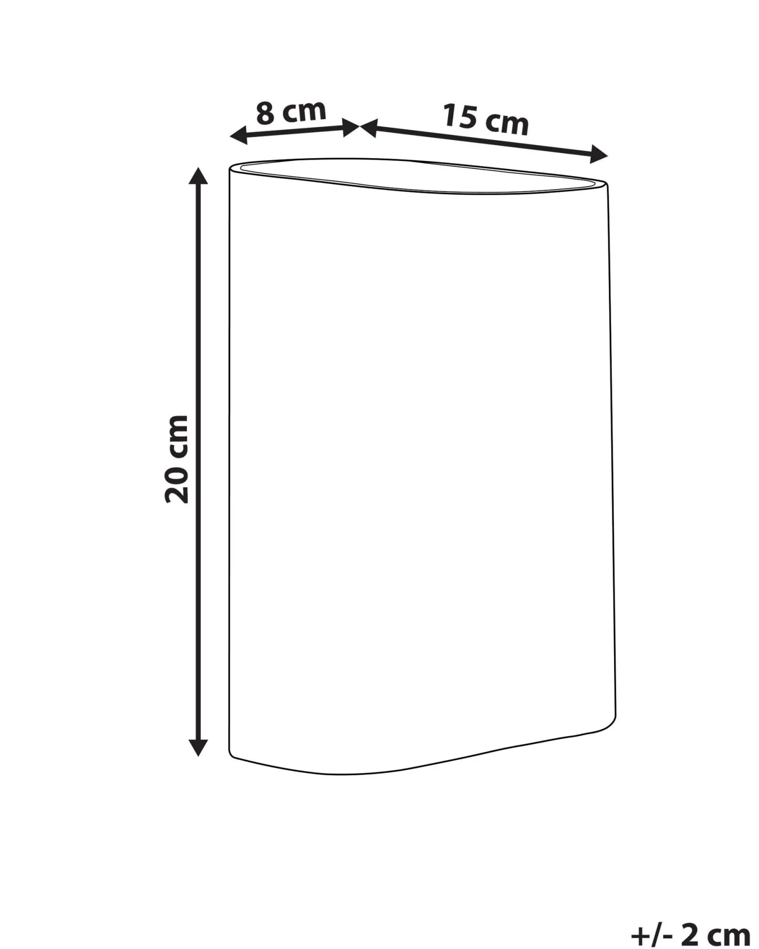 Wazon na kwiaty ozdobny szklany 20 cm szary