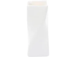 Wazon skrętny ceramiczny 18 cm biały