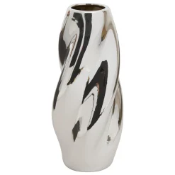 Wazon srebrny TWISTED SKY, ceramiczny