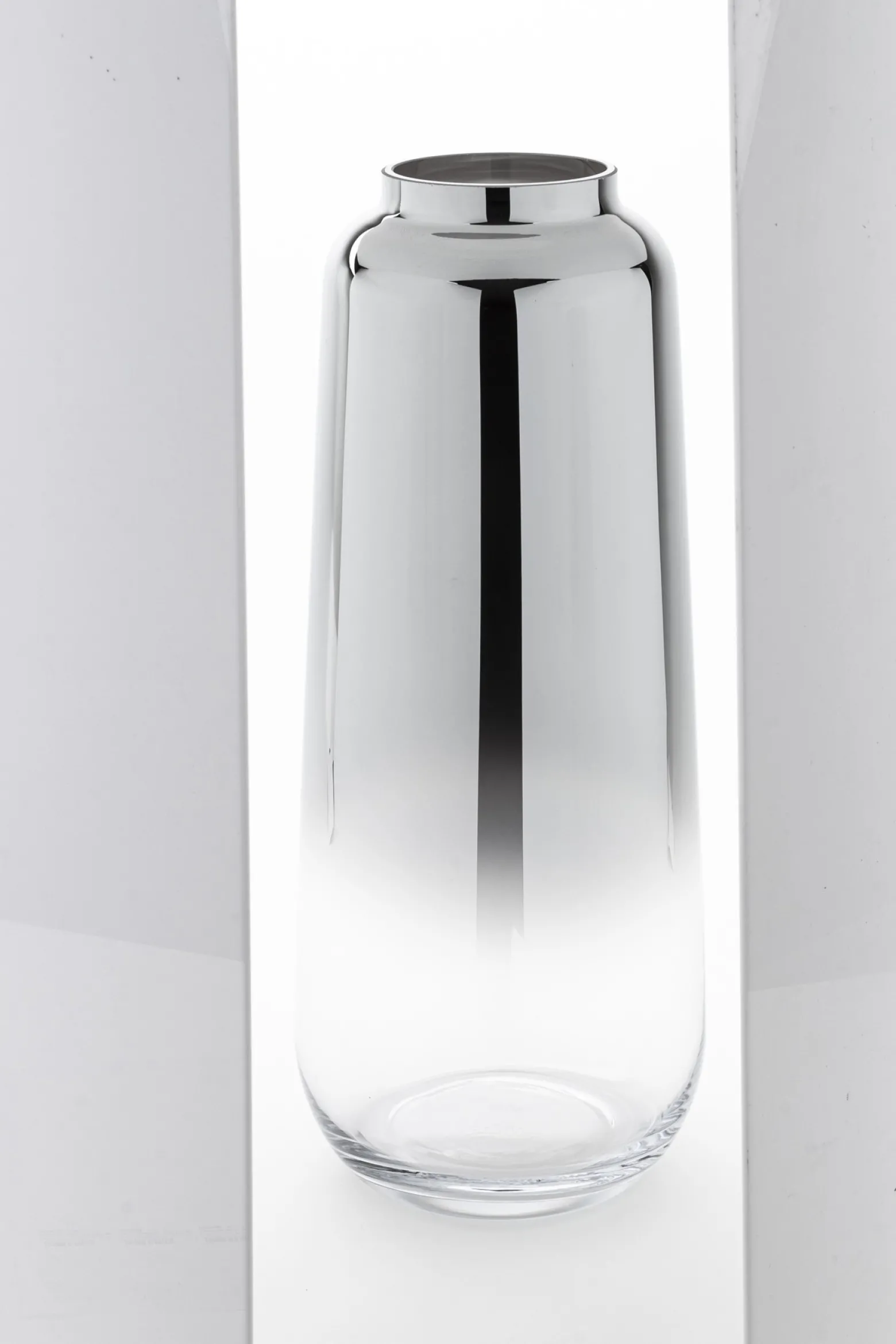 Wazon szklany srebrny 50x20,5 cm ARGENTO