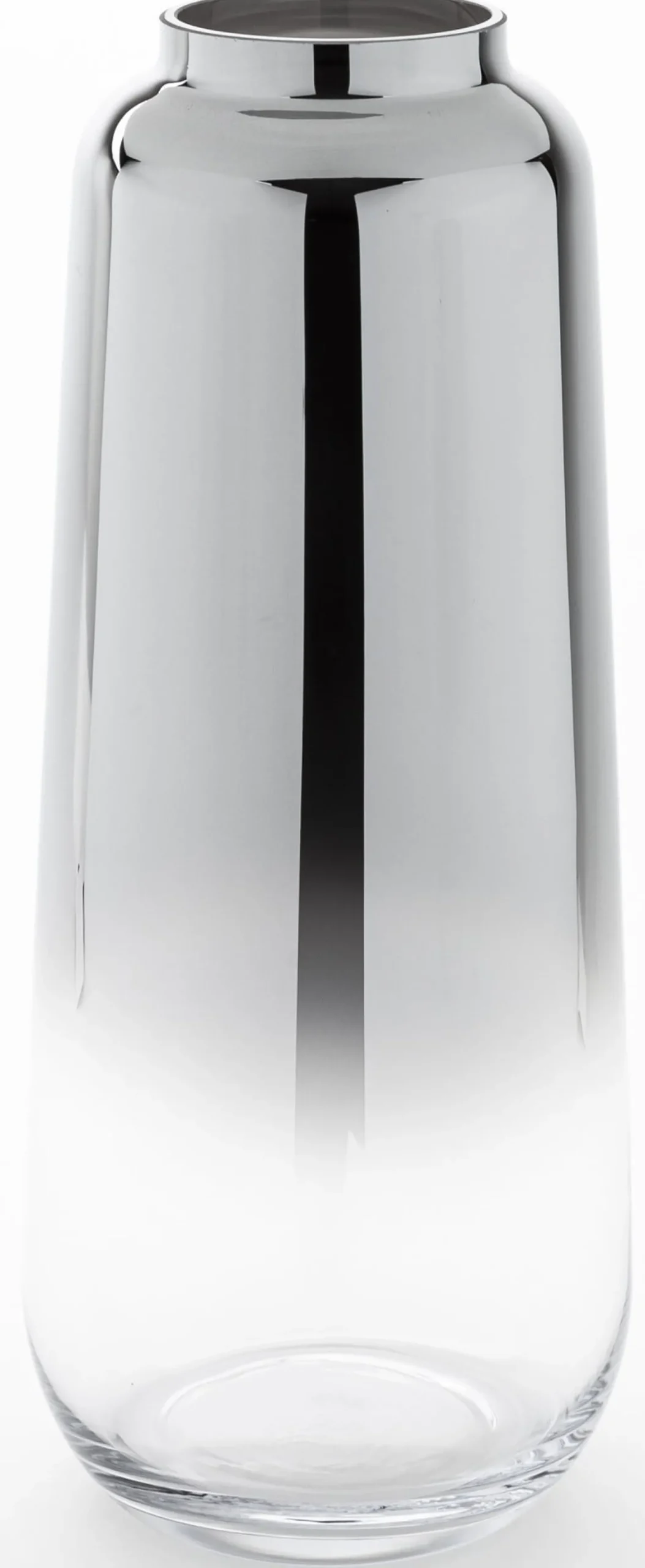 Wazon szklany srebrny 50x20,5 cm ARGENTO