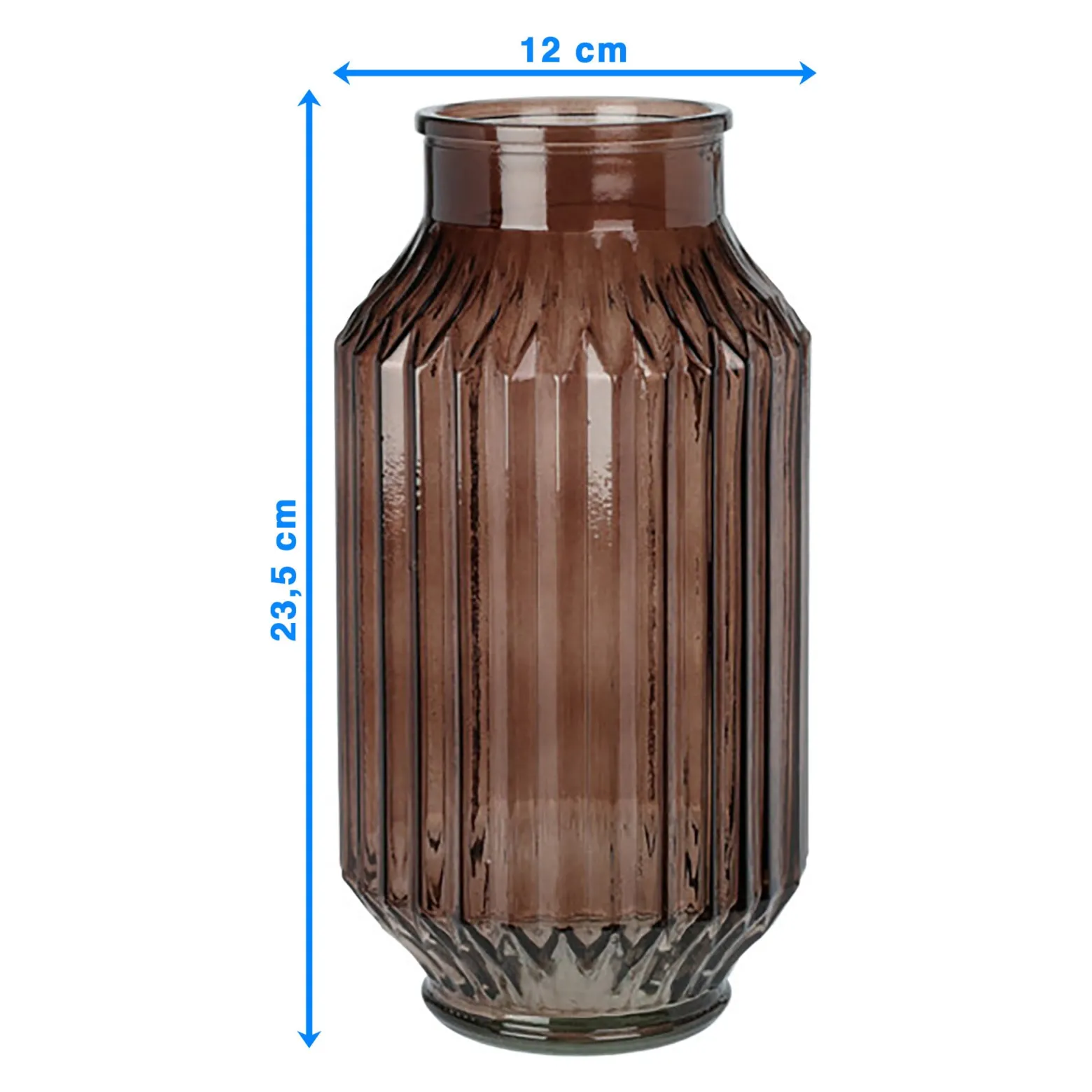 Wazon Szklany Wysoki Cylinder Dekoracyjny Na Kwiaty Ozdobny 23,5 Cm