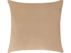 Welurowa sofa z poduszkami z funkcją spania jasnobrązowa