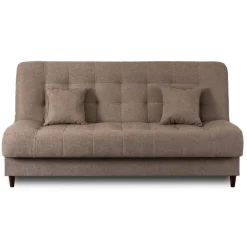 Wersalka Sofa Kanapa Rozkładana z Funkcją Spania Dwuosobowa Beżowa NEPAL