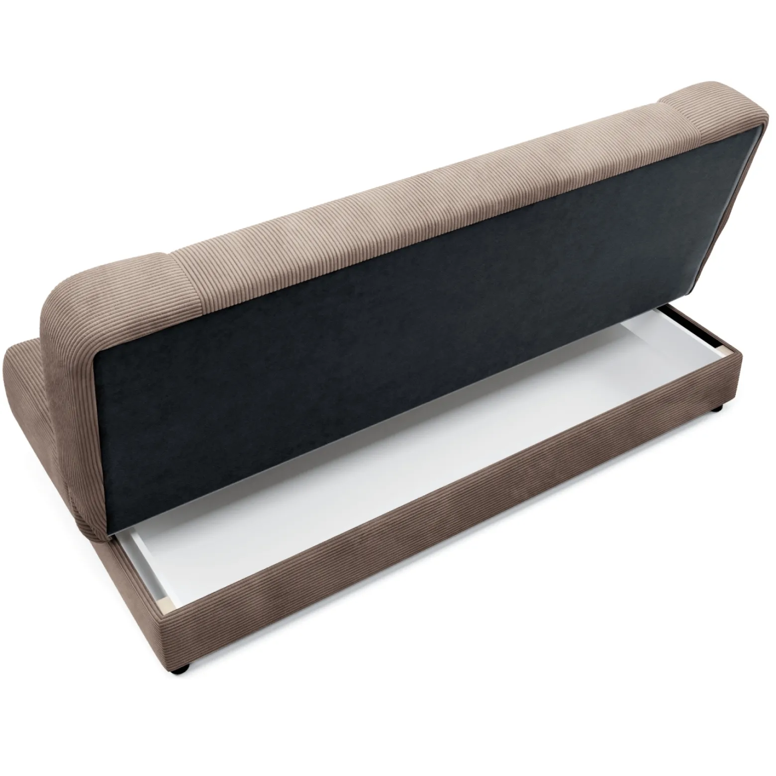 Wersalka Rozkładana Sofa Z Funkcją Spania Dwuosobowa Sztruks Beżowa PIANO