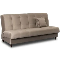 Wersalka Sofa Kanapa Rozkładana z Funkcją Spania Dwuosobowa Beżowa LIMA