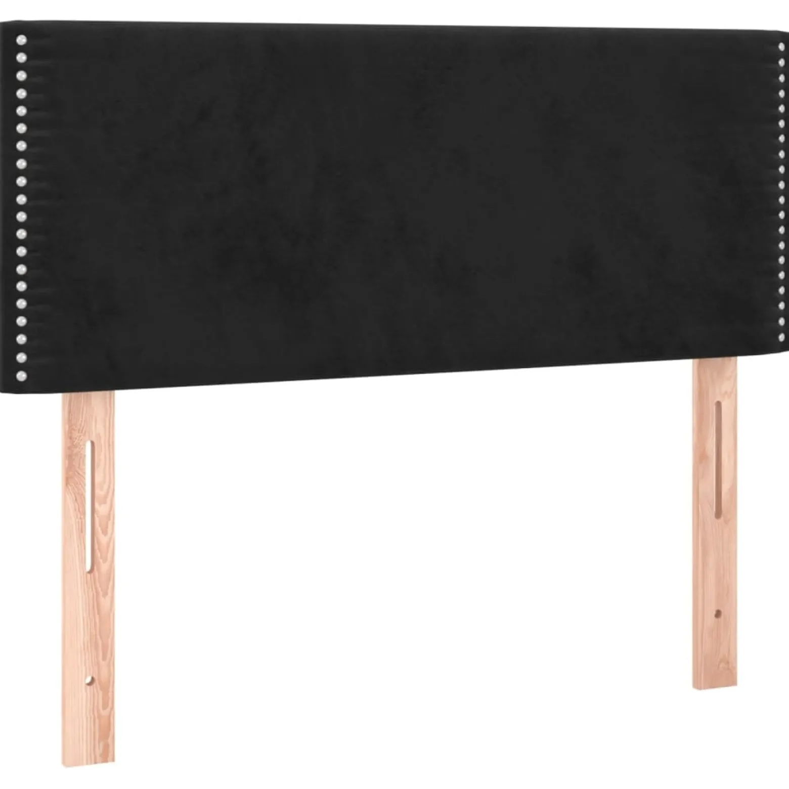 Wezgłowie Czarny 90 cm Aksamit Low vidaXL