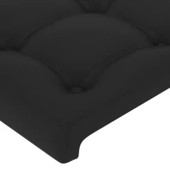 Wezgłowie Czarny 180 x 5 x 78/88 cm Sztuczna skóra vidaXL