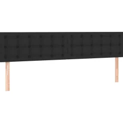 Wezgłowie Czarny 180 x 5 x 78/88 cm Sztuczna skóra vidaXL
