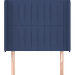 Wezgłowie Niebieski 103 x 16 x 118/128 cm Tkanina vidaXL