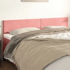 Wezgłowie Różowe 180 cm Aksamit Low vidaXL