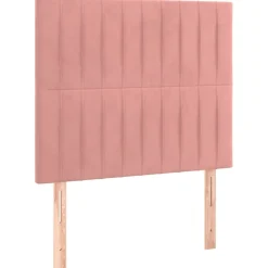 Wezgłowie Różowe 90 cm Aksamit Wysoki vidaXL