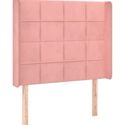 Wezgłowie Różowe 83 x 16 x 118/128 cm Aksamit vidaXL
