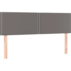 Wezgłowie Szary 144 x 5 x 78/88 cm Sztuczna skóra vidaXL
