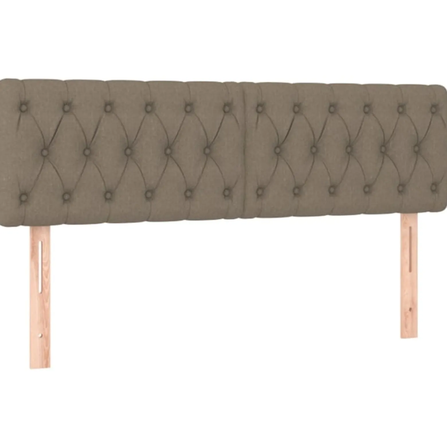 Wezgłowie Taupe 160 cm Tkanina Low vidaXL