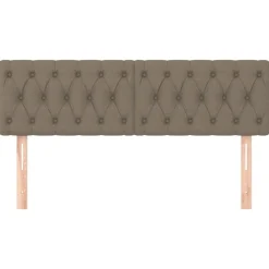 Wezgłowie Taupe 160 cm Tkanina Low vidaXL
