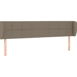 Wezgłowie Taupe 183 x 23 x 78/88 cm Tkanina vidaXL