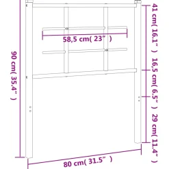 Wezgłowie Biały 75 cm Stal vidaXL