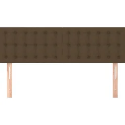 Wezgłowie Brąz 144 cm Tkanina Low vidaXL