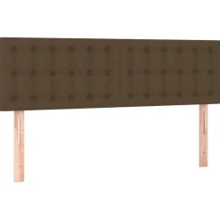 Wezgłowie Brąz 144 cm Tkanina Low vidaXL